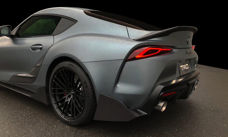 Illustration for article titled The Toyota Supra TRD Concept Shows Off a Spoiler and Whatever 'Carbon Fiber Garnish' Is